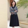 2025 Spring & Autumn Long-Sleeve Two-Piece Dress for Middle-Aged Women