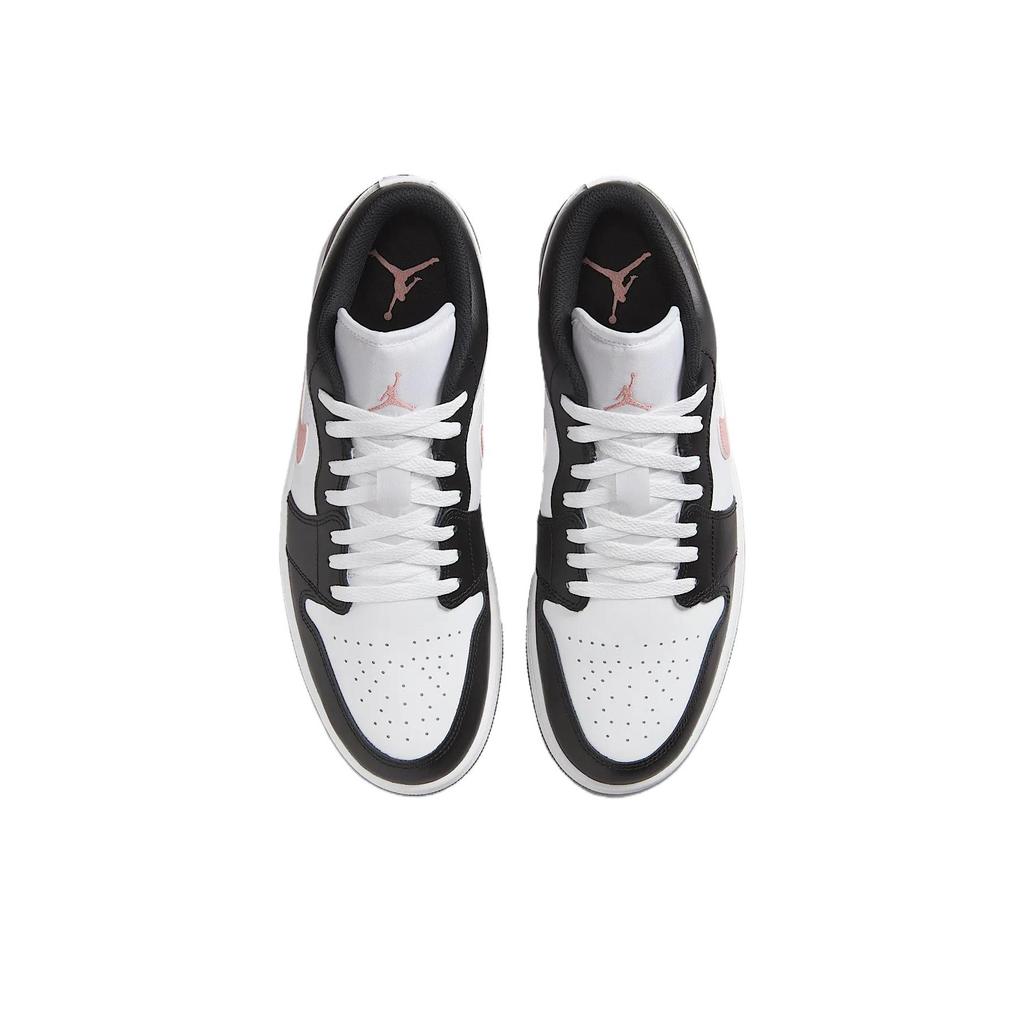 Мужские кроссовки Air Jordan 1 Low Черный Розовый Ржавчины Белый 553558-165
