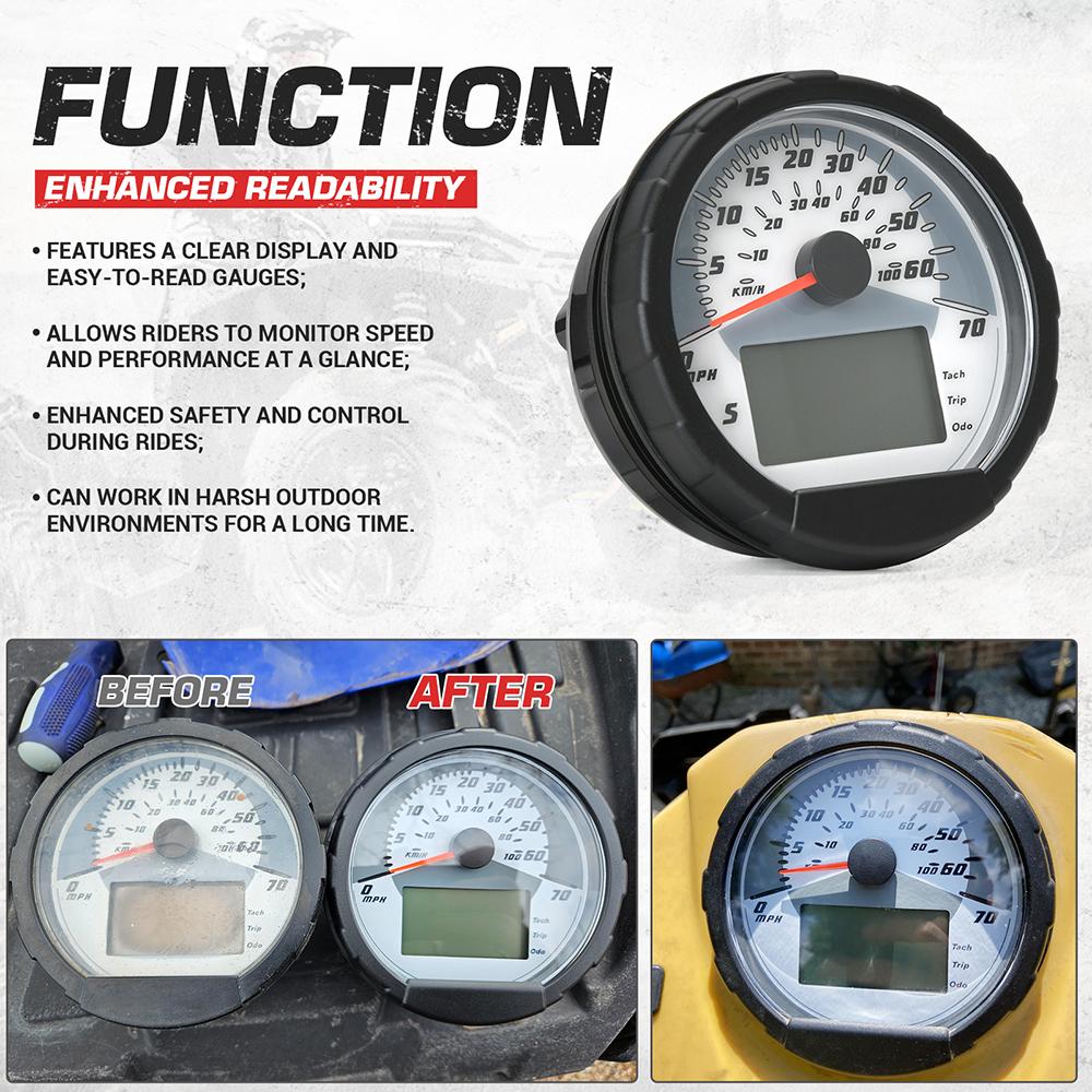 3280431 ATV Speedometer Gauge Cluster Assembly For Polaris Sportsman 400 450 500 600 700 800, ATP 500 2004–2012 3280528 3280482