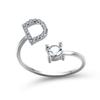 Fashion Initials A-Z Letter Ring Women Classic Gold Color Silver Color Opening Finger Ring For Girl Party Jewelry Gift Wholesale