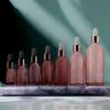 Флаконы-капельницы многоразовые 5-100 мл Крышка цвета розовое золото Косметический контейнер Стекло Ароматерапия Жидкость Для эфирного массажного масла Пипетка