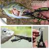 Black Titanium Coated Fishing Pliers Stainless Steel Long Multifunctional Hook Remover Curved Nose Tool Outdoor Portable