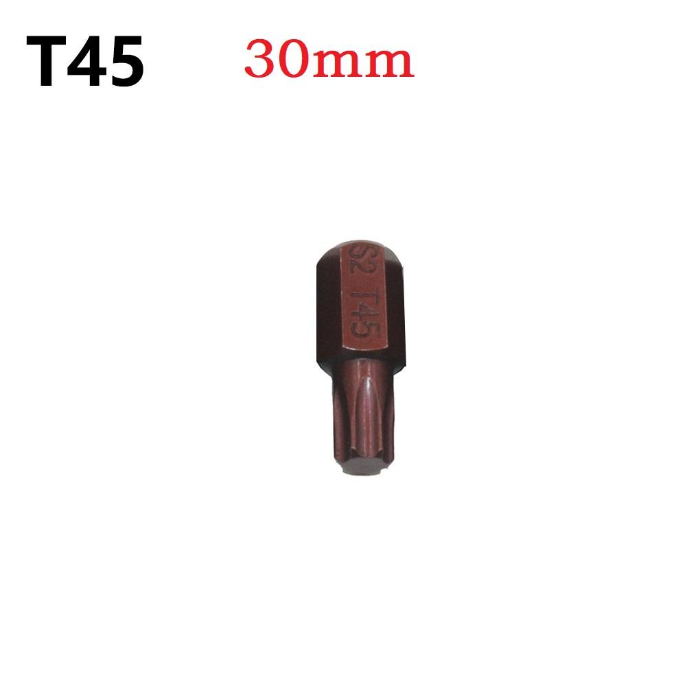 1PC Torx Star Screwdriver Bits 30mm/75mm Hex Shank T20/T25/T30/T40/T45/T50/T55 Impact Driver Magnetic Anti Slip Electric Hex