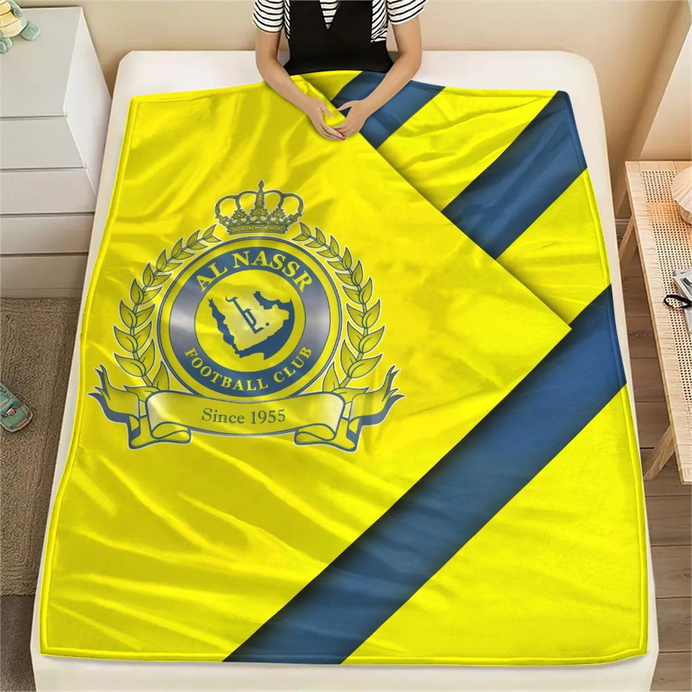 Al Nassr FC Print Flannel Blanket, High quality Comfortable for All Seasons, Home Decor, Warmth and Comfort
