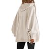 Женская толстовка кардиган свободного покроя с открытым передом и капюшоном куртки пальто с карманами