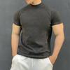 Men Fitness T-shirts Slim Fit Turtleneck Short Sleeve Undershirt Gym Fitness Tee Casual Base Layer Muscle Top for Workout Travel Office