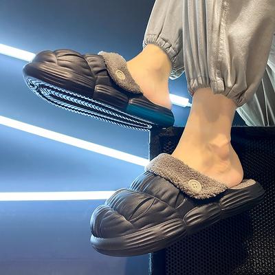 Мода 2025 Новейшие Водонепроницаемые Хлопковые Тапочки Мужские Зимние Теплые Туфли Толстая Подошва Противоскользящие Для Пары Домашние Уличные Тапочки Унисекс