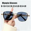 Retro Square Frame Uv Protection Minus Diopter Eyeglasses Women Luxury Brand Designer Punk Popular Metal Eyeglasses Men Goggles