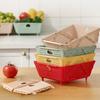 Складная многофункциональная корзина для хранения с сеткой, пищевая, без бисфенола А, самоотливная, штабелируемая корзина для фруктов и овощей