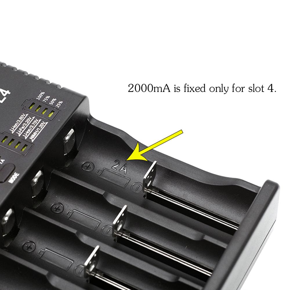 Lii-PL4 4 Slots Smart Intelligent Battery Charger AC110-240V for 18650/26650/16340/17500/AA/AAA