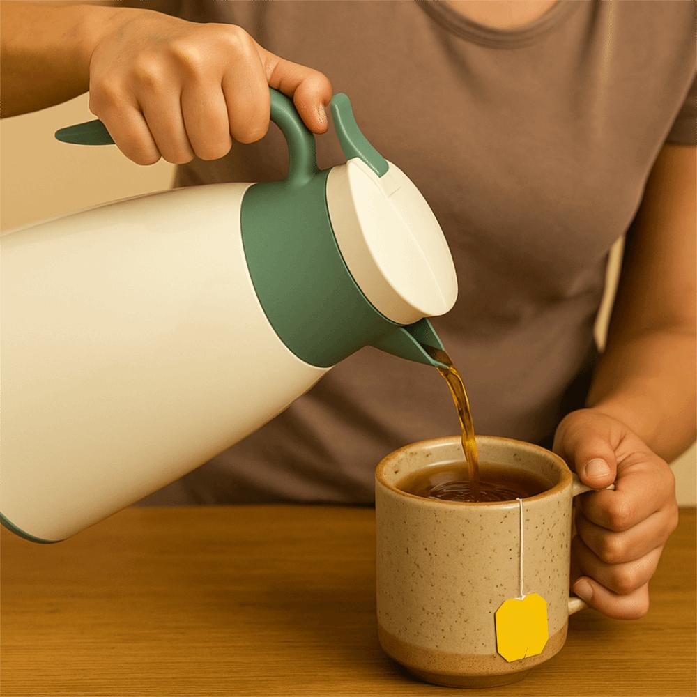 Термобутылка с защитой от протечек, стеклянная внутренняя колба, вакуумная колба, мультяшный утепленный чайник, для офиса