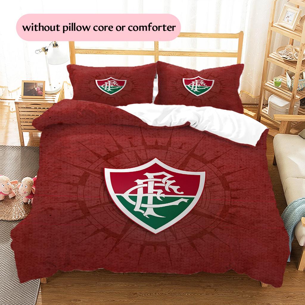 Fluminense FC Pattern Bedding Quilt Set Home Decoration Gift (1 * duvet cover + 2 * pillowcase without core)