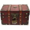Vintage Wooden Treasure Box Antique Design Trunk Containers Treasure Chest  Sundries