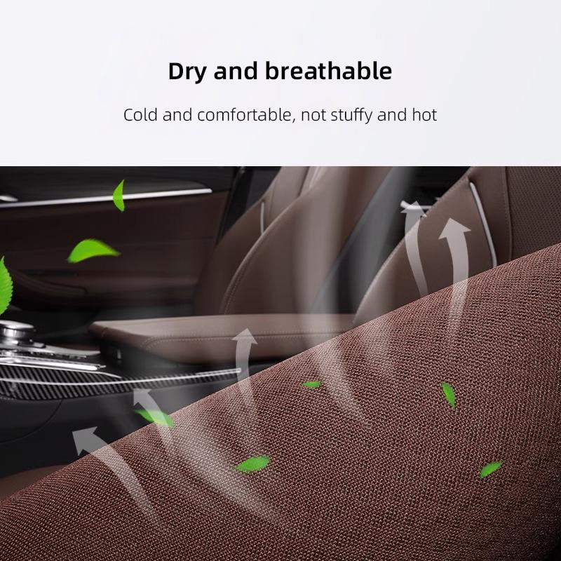 Car Seat Cushion Cover Breathable Ice Silk Non Slip Auto Seat Protector Pad Accessories Car Hub Cap For Mercedes Benz AMG W214 W