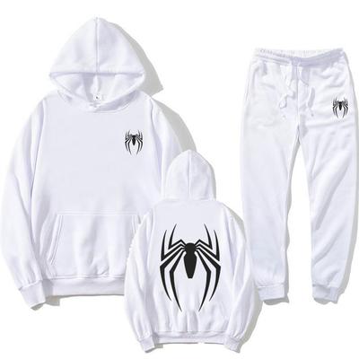Паук, европейско-американский флисовый свитер в крапинку с чернилами, брюки, осень-зима, мужские повседневные толстовки + брюки, комплекты из 2 предметов