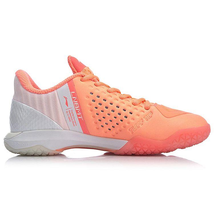 Li-Ning Attack SE Амортизирующая Поддержка Низкий Верх Обувь для Бадминтона Женская Обувь Розовый Белый AYZP008-3