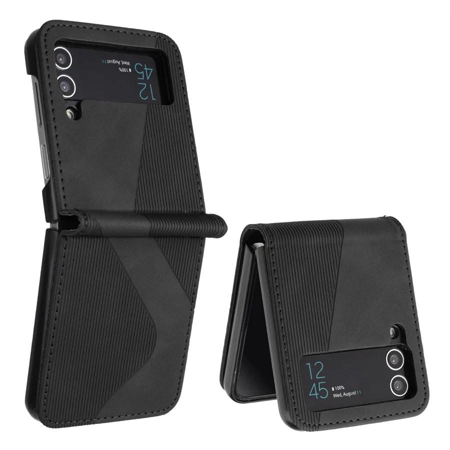 Роскошный чехол для Samsung Z Flip 4 5 6 Flip3 5G Кожаная бронированная задняя крышка для Samsung Galaxy Z Flip 7 FE Чехол Z Flip 3 5 6 7 Funda