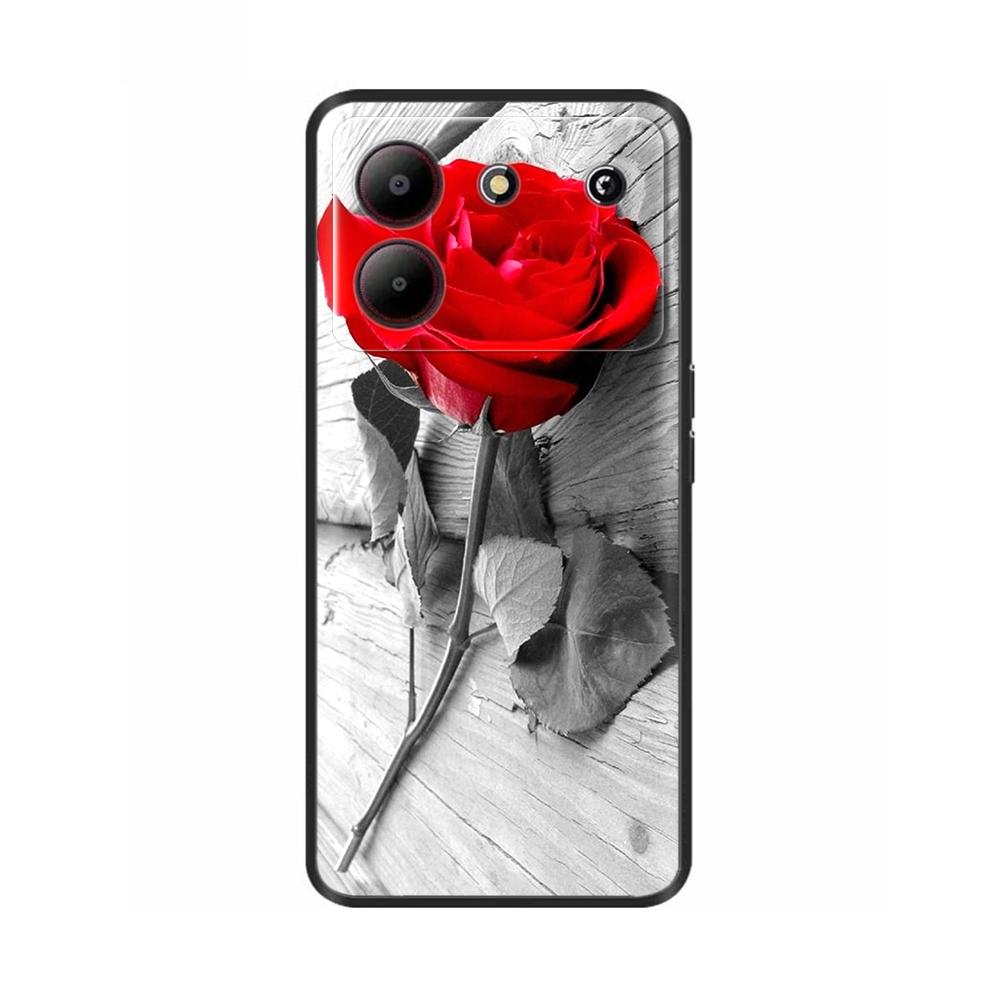 Чехол для ZTE Blade A54 4G Чехол Силиконовый Расписной Мягкий Защитный Черный Coque для ZTE Blade A34 BladeA54 Мультяшный TPU BladeA34 Сумка