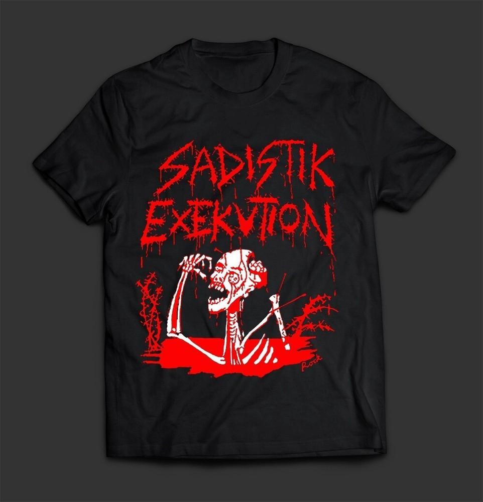 Sadistik Exekution Rock Band Black 100% Cotton T-shirt Unisex