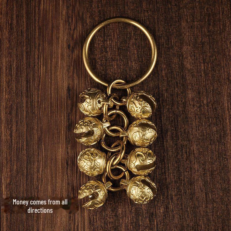 Изготовленный на заказ брелок-подвеска в виде колокольчика из латуни для мужчин и женщин