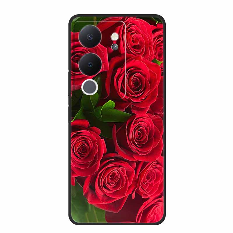 6.67" Чехол для Vivo V30 Lite Черный Силикон Мягкие Чехлы для Телефона Для Vivo V30 Lite Задняя Крышка Чехол V 30 Lite Funda Coque Оболочка Capas
