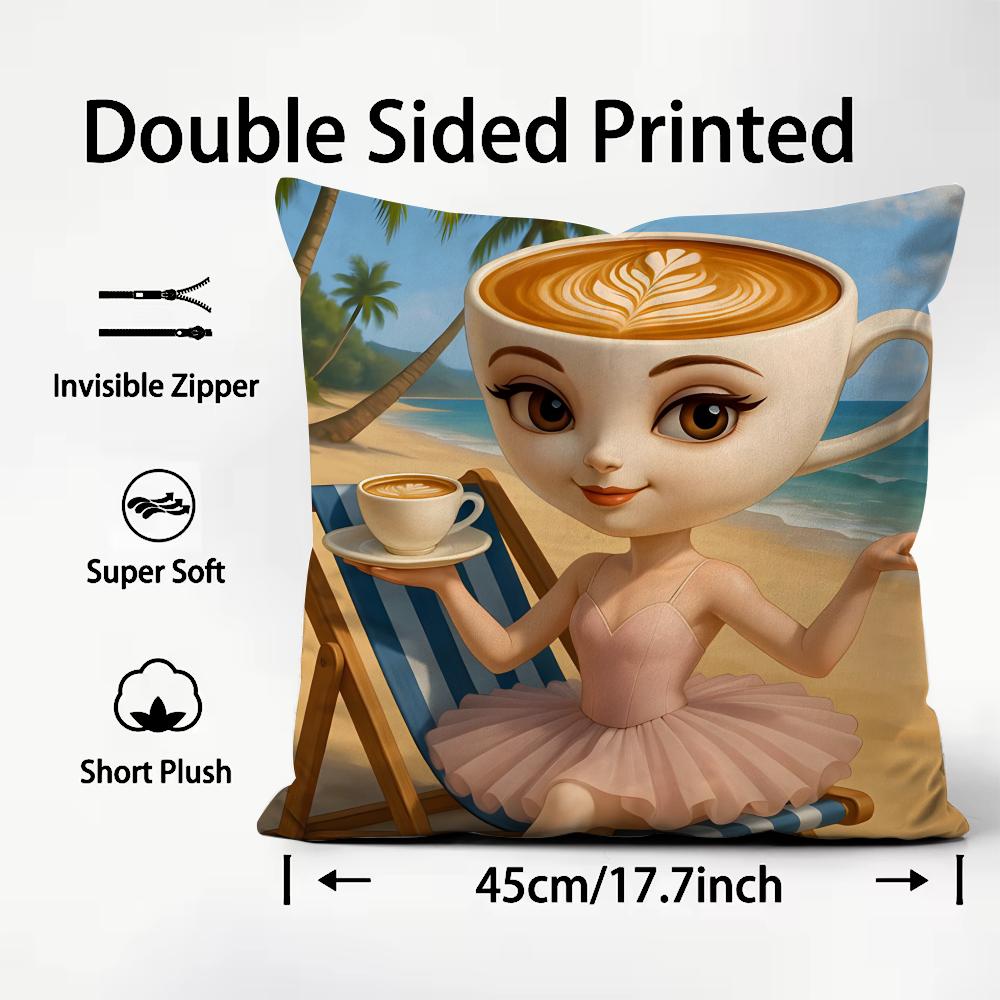 Tung Sahur Tralalero Tralala Cushion Cover Plush Fabric Soft DoubleSided Printed Sofa Warm Winter Home Child Gift Pillow Case