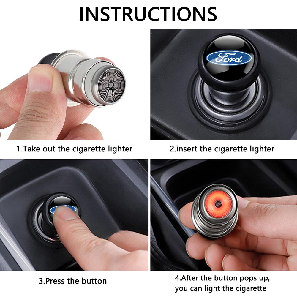 clfizj1 12V Car Cigarette Lighter Auto Truck Power Plug Outlet For Ford Fiesta Mondeo Fusion Explorer Escape Shelby Edge Transit mk3 mk2