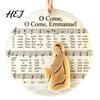 Christmas Tree Hanging Decoration Sea Glass Hymn Ornaments, Handmade Music Sheet Nativity Decoration, Eye-catching Seasonal Ornaments Acrylic