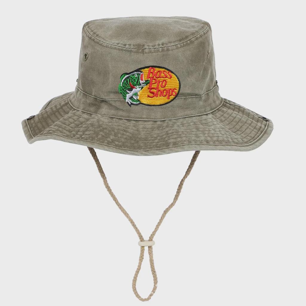 Вышитая джинсовая рыболовная шляпа с широкими полями Bass Pro Shops