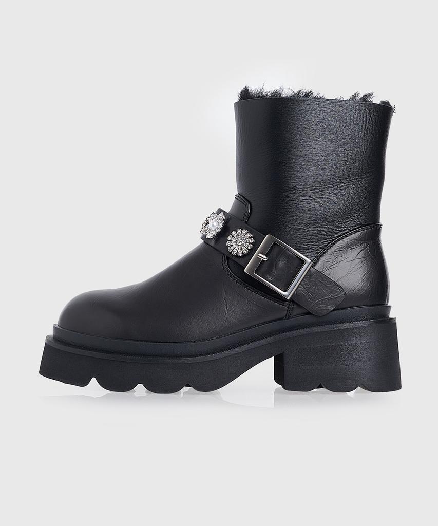 Kissa Shearling Mustang Ankle Boots A507008
