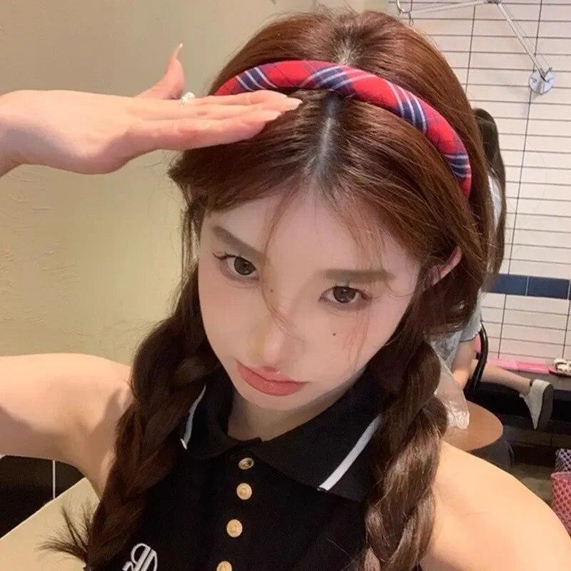 Модные винтажные клетчатые ленты для волос для женщин и девочек, головной убор, повязка на голову для девочек, повязка для волос, обруч для волос, женские аксессуары для волос, головные уборы