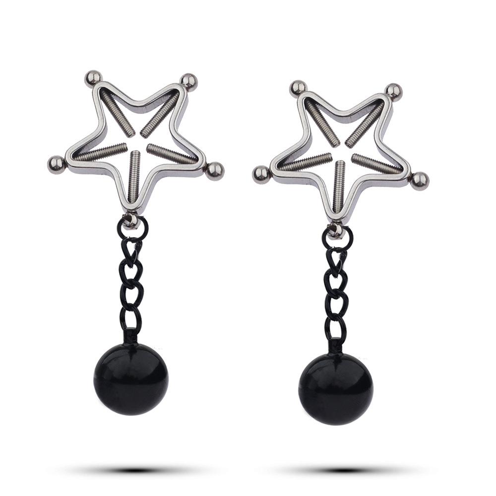 28 Kinds SM Women's Stainless Steel Breast Clip Nipple Clamps Gravity Ball Weight Pendant Traction Stimulator Adult Toys 18