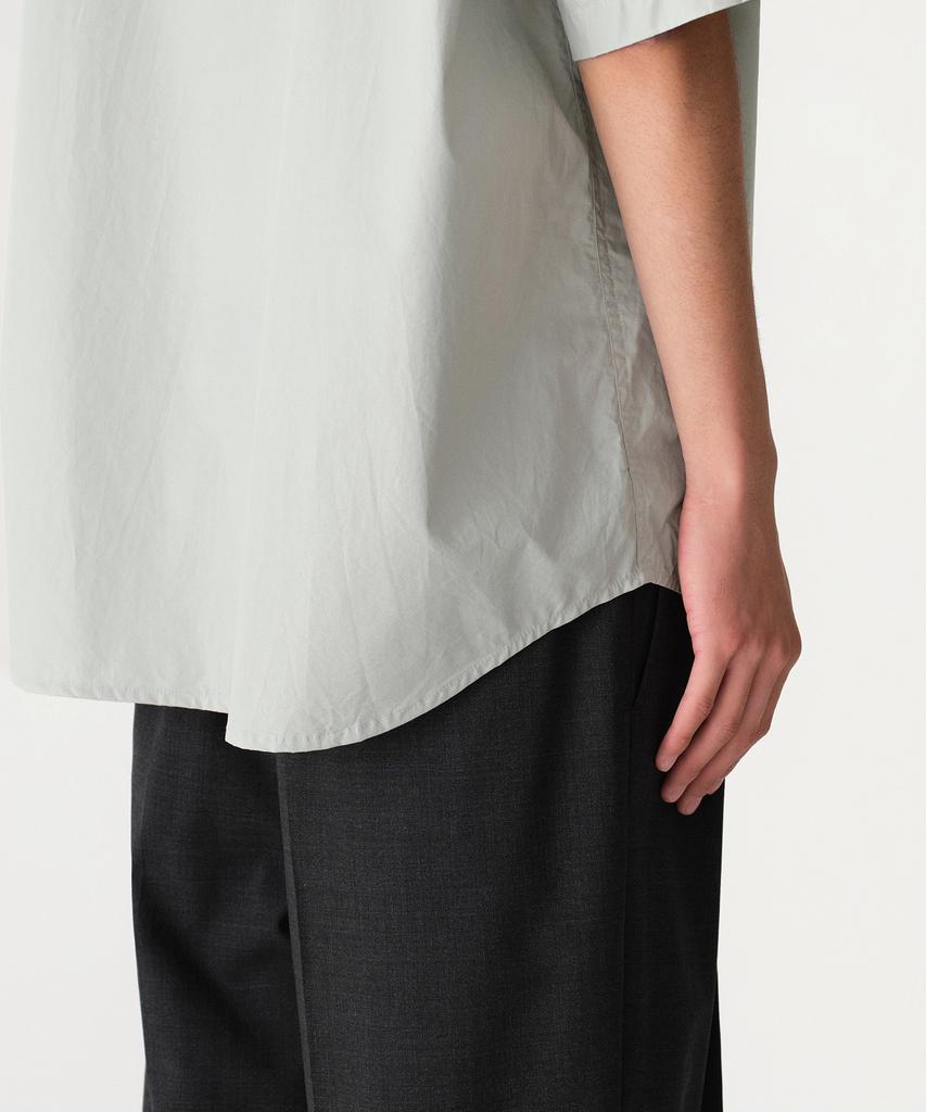 MUSINSA STANDARD Relaxed Washed Poplin Short Sleeve Shirt [Dusty Mint]