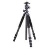 Carbon Fiber Dual-Camera Gimbal Tripod with Monopod & Horizontal Crane Arm for Panorama and DSLR Photography