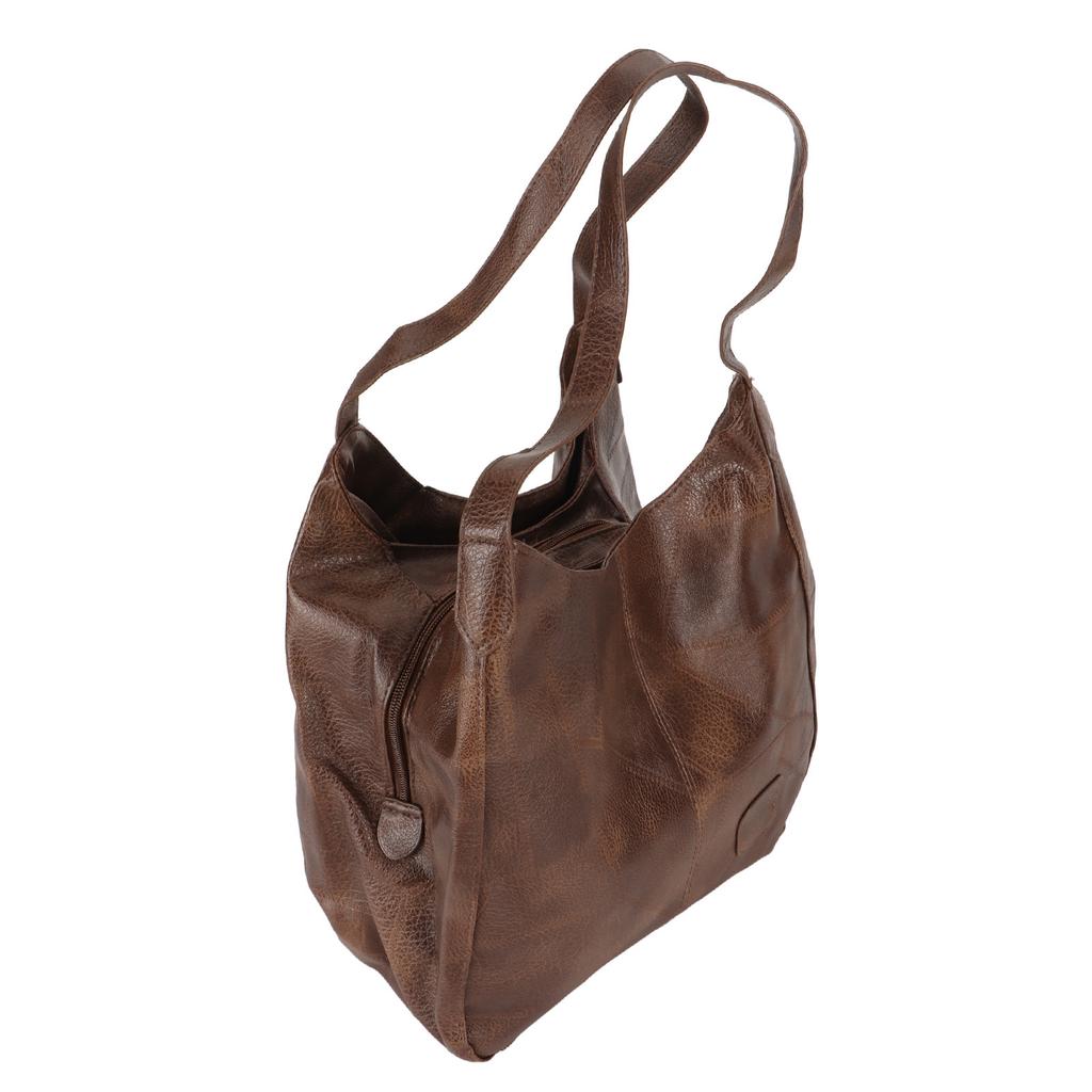 Женская сумка через плечо, модная, универсальная, мягкая, из искусственной кожи, женская, большая вместительная сумка, кофейный цвет