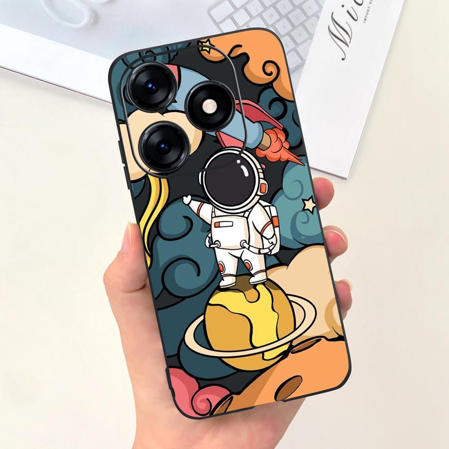 Чехол для Tecno Spark 10C KI5k KI5m Tecno Spark 10 Pro Spark10 Задняя крышка Ударопрочный Жидкий силикон Чехол Астронавт Динозавр