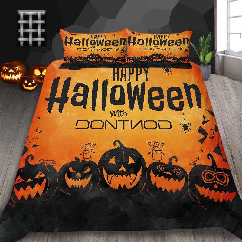 Комплект постельного белья для Хэллоуина, домашний текстиль, уникальный дизайн, пододеяльник для детей-подростков, постельное белье королевского размера, мягкий пододеяльник
