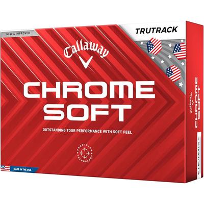 Мячи для гольфа Callaway Chrome Soft 24 TruTrack USA Трехкомпонентная конструкция Белый