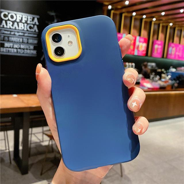 Мягкий силиконовый чехол 3 в 1 для телефона Iphone 14 13 12 11 Pro Max Xr Xs Max X 13pro Max, противоударный жидкий противоударный чехол яркого цвета, задняя крышка