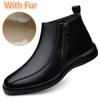 Теплые плюшевые меховые зимние ботинки для мужчин, роскошные брендовые мужские туфли без застежек, удобные ботинки «Челси», высококачественные зимние ботинки на платформе