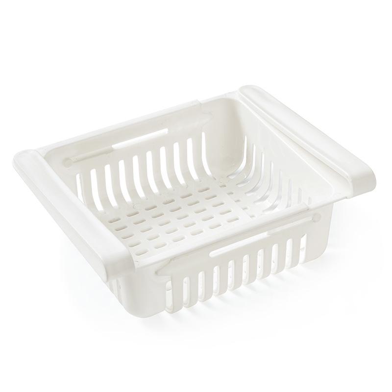 1pc Fridge Drawer Basket Refrigerator Organizer Kitchen Rack Adjustable Stretchable Freezer Storage Fridge Holder