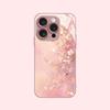 Креативный чехол из закаленного стекла с цветочным узором, подходит для iPhone 17 16 15 14 13 12 11 Pro/Max/Plus, противоударный и защищающий от падений