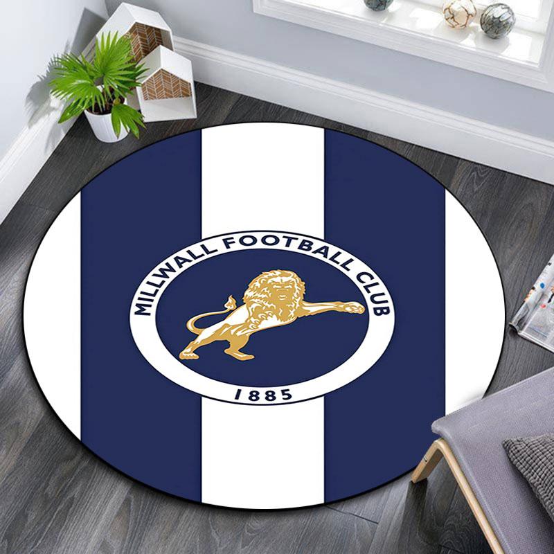 Millwall pattern round rug,Carpet Rug for Living Room Bedroom Playroom ,Non-slip Floor Mat,Holiday Gifts and Birthday Gifts.