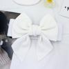 Women Elegant Large Bowknot Elastic Belt Dress Decorative Versatile Wide Belt Elastic Waistband Decoration