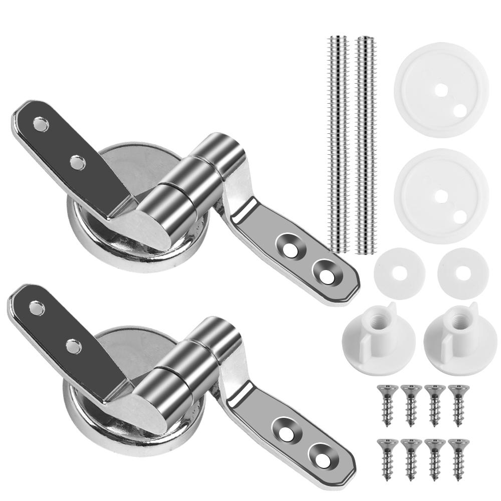 Toilet Lid Hinges WC Hinge Premium Universal Durable with Bolts Screw Fittings Toilet Replacement Part for Flush Toilet Cover