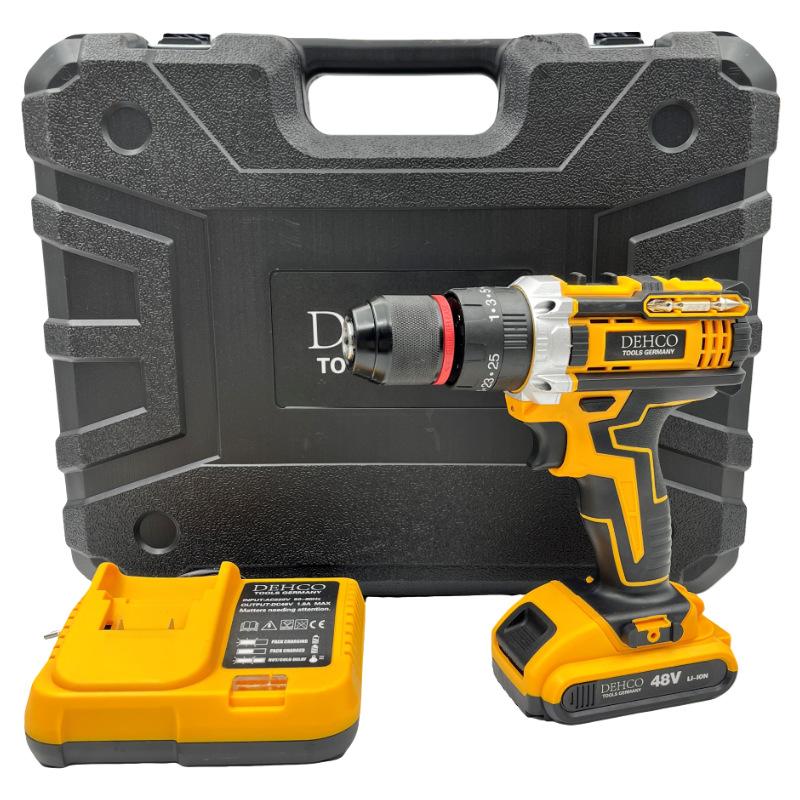 Высокомощная двухшарнирная трехфункциональная металлическая дрель с литиевой батареей, комплект ручной электрической дрели