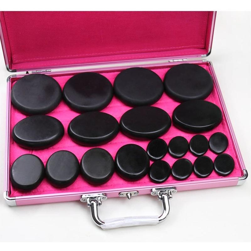 Hot Stones Massage Set-16 Pcs Hot Stones with Heater Kit, Professional Massage Relieve Tension and Muscle Pain