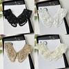 Lace Fabric Detachable False Collar DIY Lapel Half Shirt Neck Scarf Adjust Clothes  Women Girls