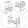 1:12 Miniature Crib Bed Accessories Modern Dolls House Furniture Toy Doll Cradle Ornaments Pretend