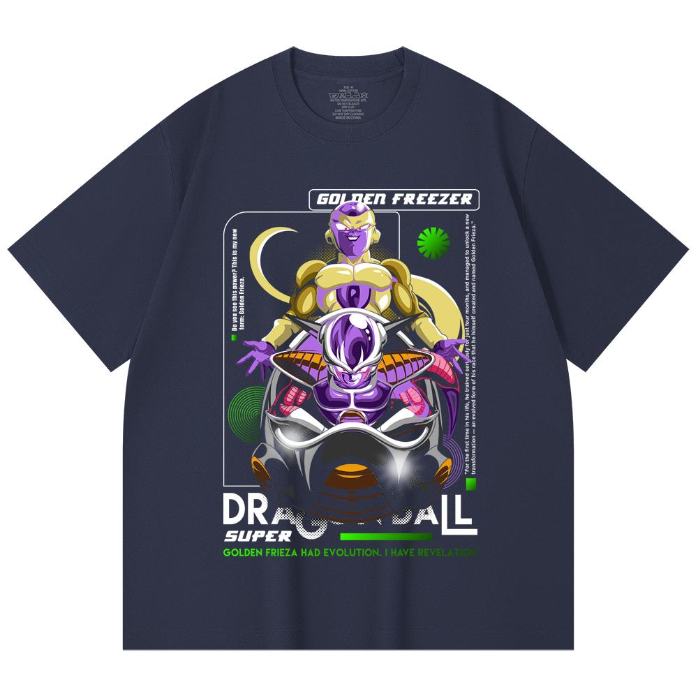 230 Gsm 100% Cotton Dragon Ball V22 Golden Freeza Print Unisex Heavy Cotton T Shirt